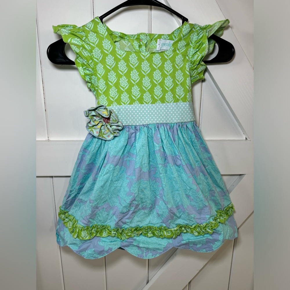 SERENDIPITY BY SHRIMP AND GRITS DRESS KIDS BOW RIBBON‎ BELT WAIST SIZE S (4T-5T)